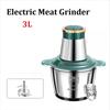 1 PCS Electric Meat Grinder 3L Blenders Multifunction Vegetable Chopper Slicer Household Grinder