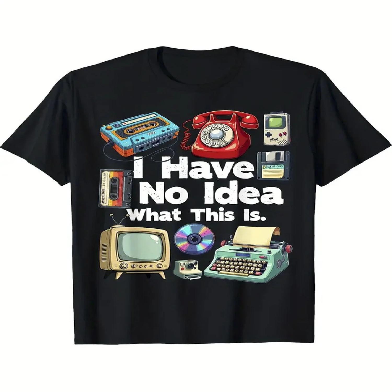 

Sense of design-Men s Vintage _I Don t Know What It Is_ Graphic T-Shirt - 100% Cotton Crew Neck Short Sleeve S чёрный