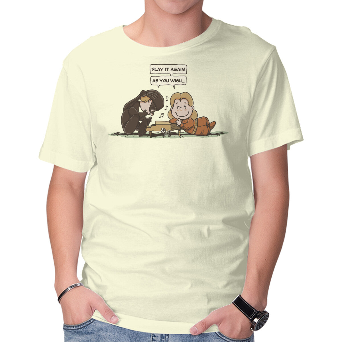 Unisex Crew Neck T-Shirt The Lovers Song Graphic Short Sleeve Casual Tee L