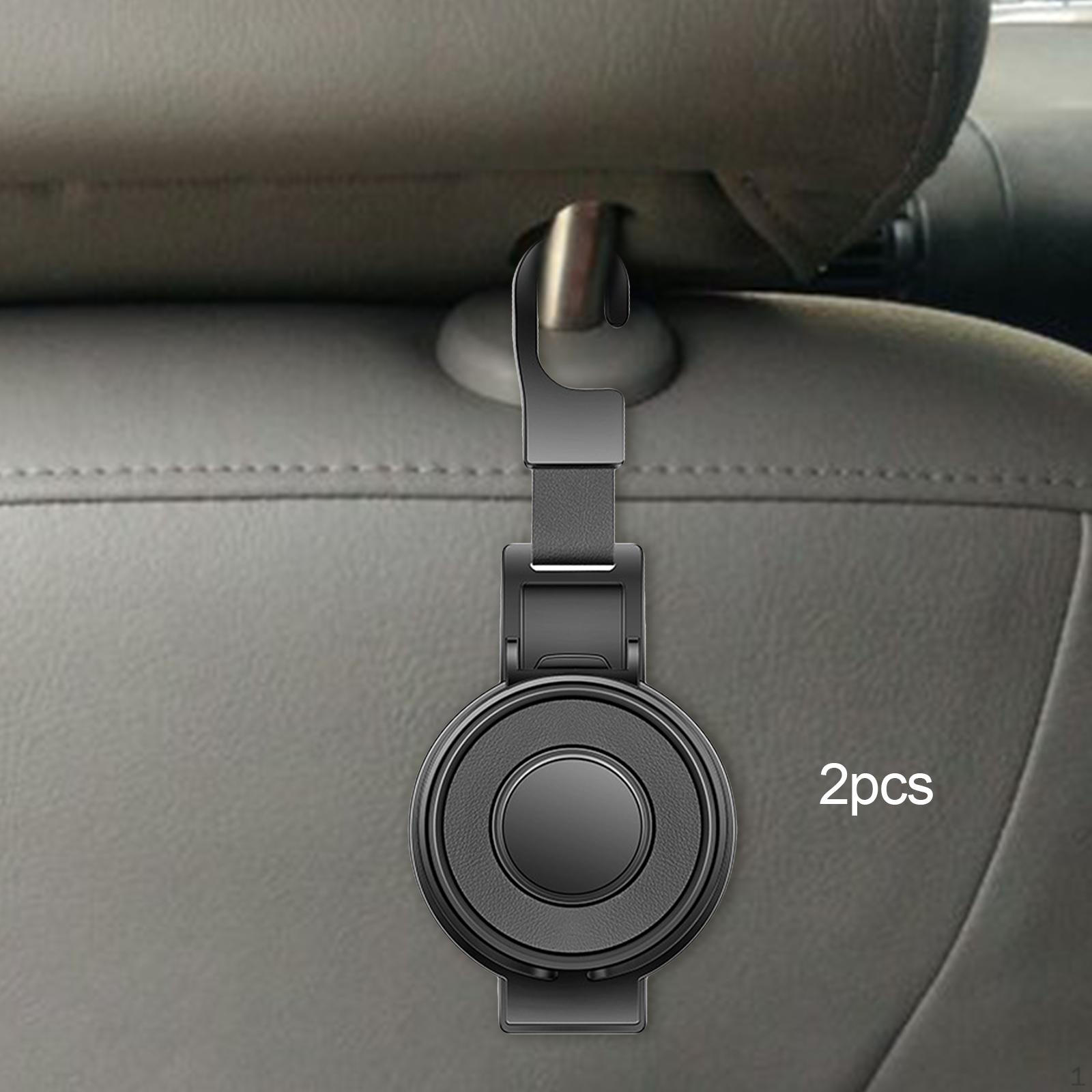 

2 шт. Гачки для заднього сидіння автомобіля Органайзер для заднього сидіння Тримач для чашки з водою Багатофункціональний гачок для підголівника чорний