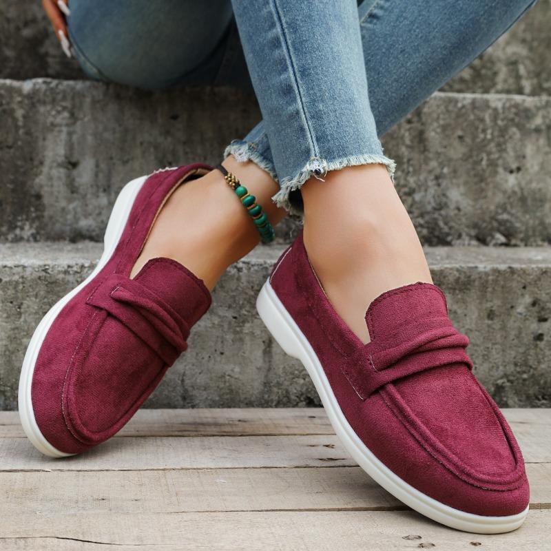 New Lefu Shoes Women's Soft Retro Lazy Man Step on Thick Sole Flat Bottom Comfortable Single Designer Sneakers for Women