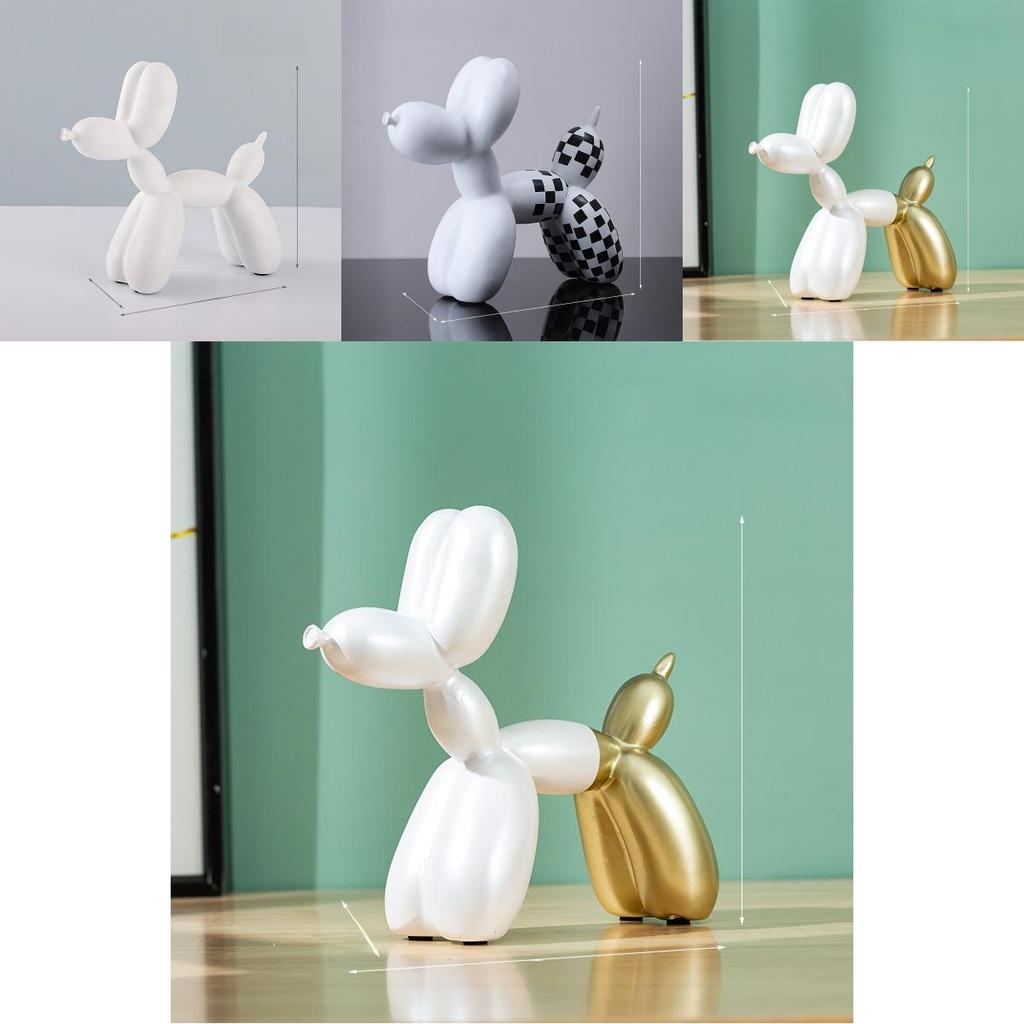 Escultura Moderna de Perro Globo de Resina Estilo Nórdico para Decoración de Hogar, Oficina, Sala de Estar, Regalo