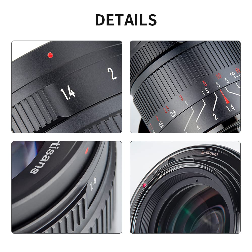 7artisans 55mm Mark Manual Focus Lens Large Aperture Mirrorless Camera Lens forFuji X F1.4 IIAPS-C X-A1 X-A10 X-A2 X-A3 X-T1 X-T10 X-T2 X-T20 X-E2