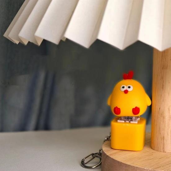 Cartoon Keyboard Fidget Keychain with Light Sound Stress Relief Portable Travel