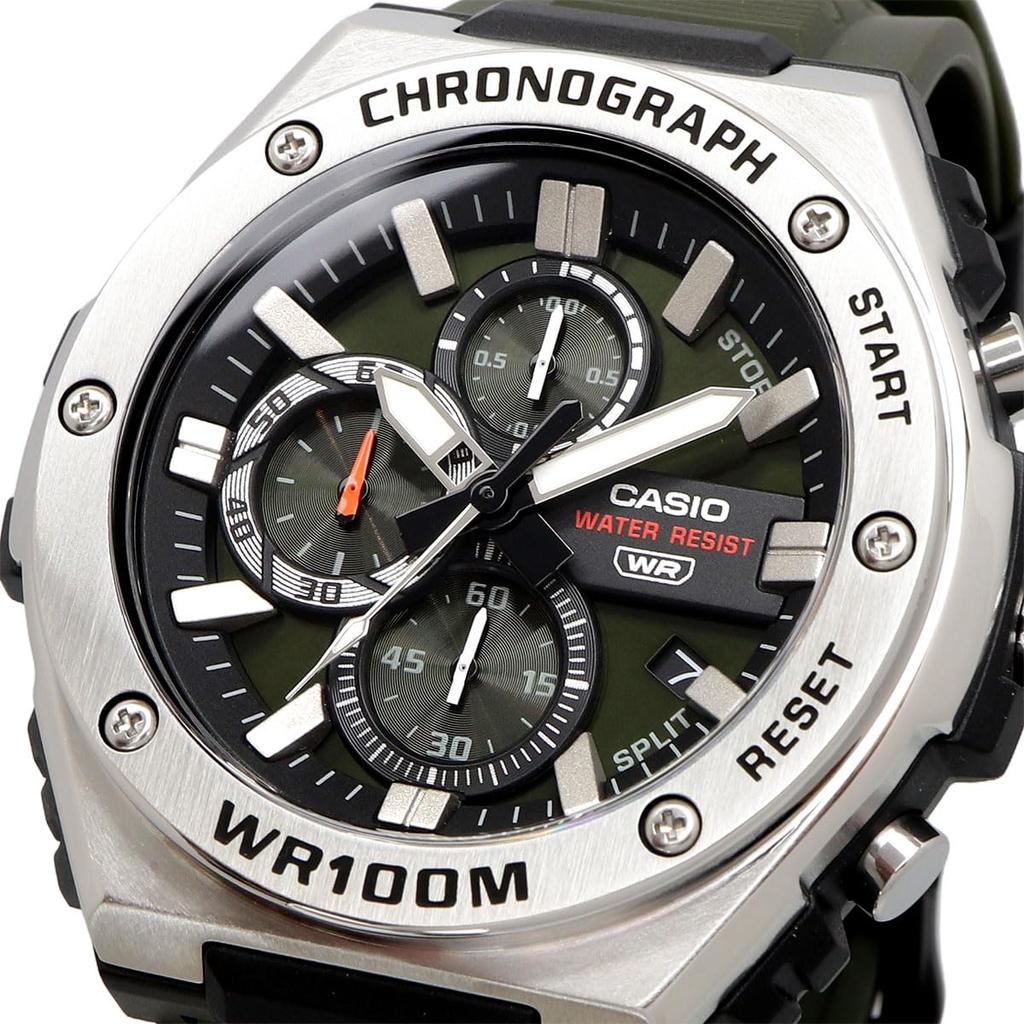 Casio Standard Men's Watch, 1/10-Second Chronograph, Quartz Movement, Military Green, MWA-300H-3AV, Overseas Model [Parallel Import]