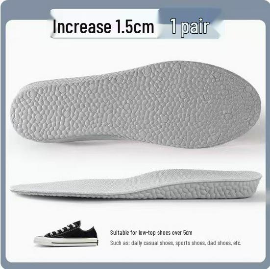 Shock-Absorbing, Non-Collapsing Height Increase Insoles – Invisible, Comfortable, Breathable, and Odor-Resistant for Men & Women