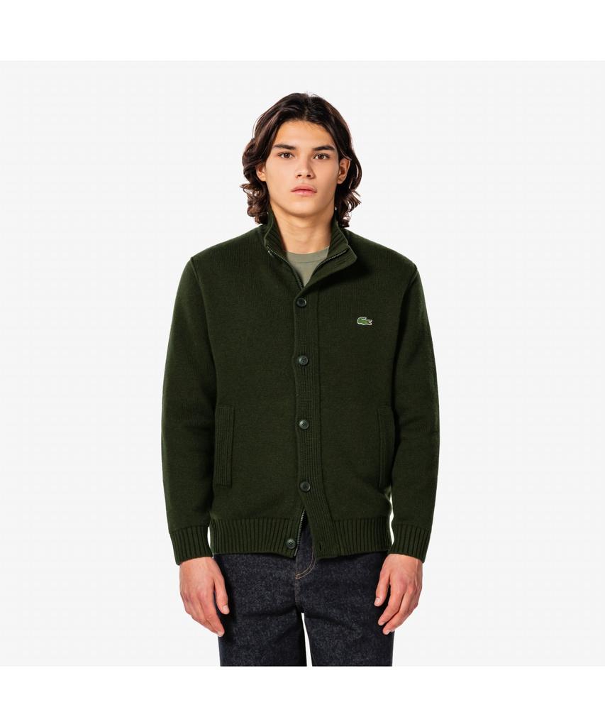 Lacoste Men'S Button-Up Windproof High-Neck Cardigan Ah801E-55N L7A