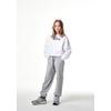 Bluetail Unisex Line Cut White Crop Sweatshirt Aza2ts02wt