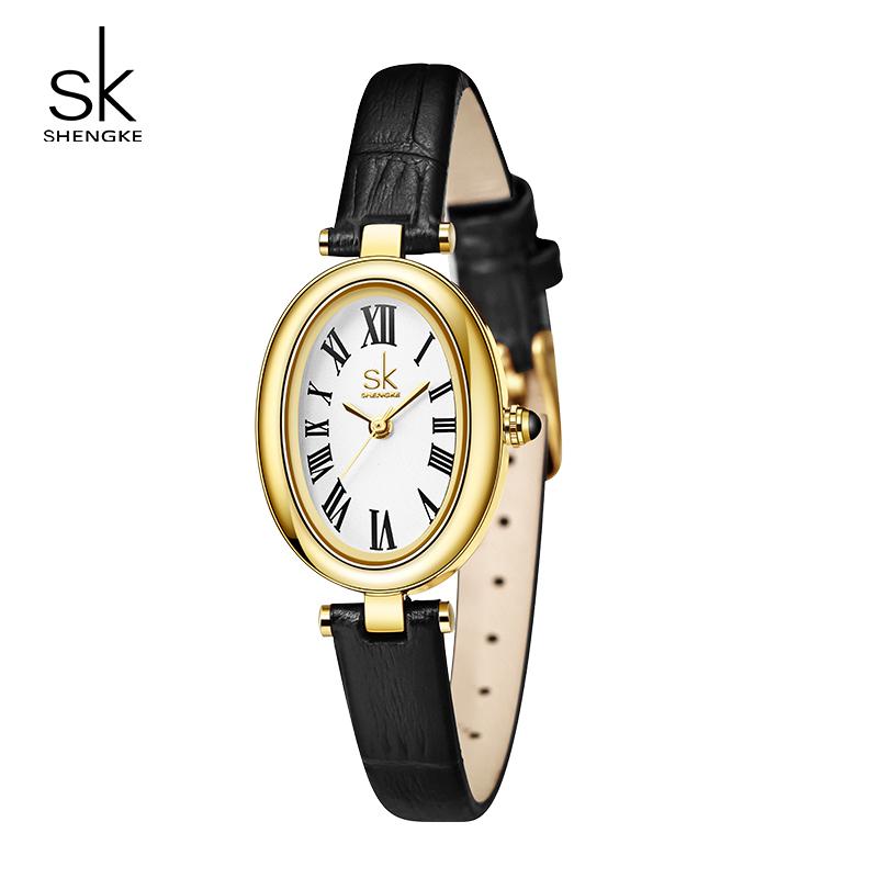 SHENGKE Fashion New Design Ladies Watches Baignoire Women's Wristwatches Top Brand Female Best Gifts Clock
