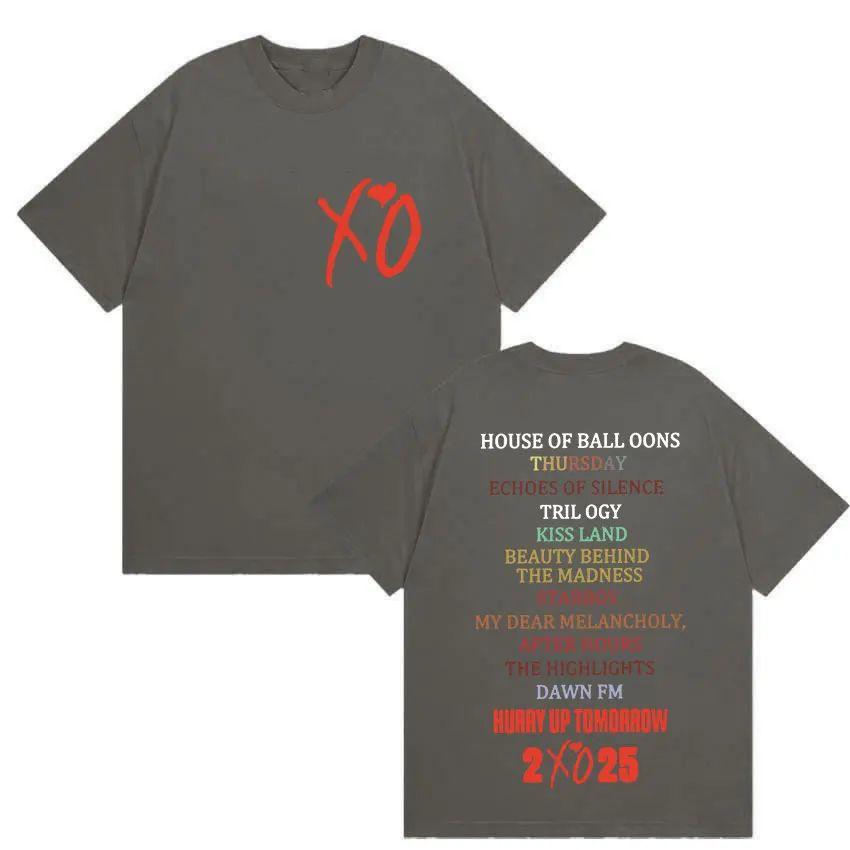 

Hurry Up Tomorrow Album XO 2025 The Weeknd New T-shirt for Men Women Retro High-quality Round Neck Oversized Cotton T-shirt 4XL
