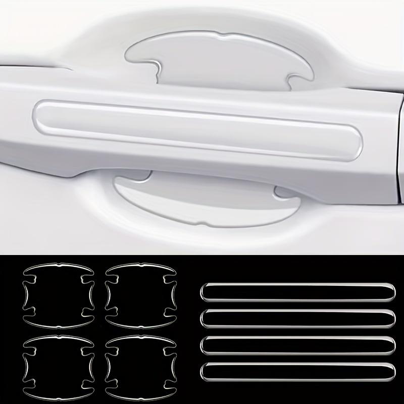 8PCS 3D Styling Transparent Car Door Handle Bowl Scratches Waterproof Protector Decal for Universal Scratch Protector Interior Mirrors 6