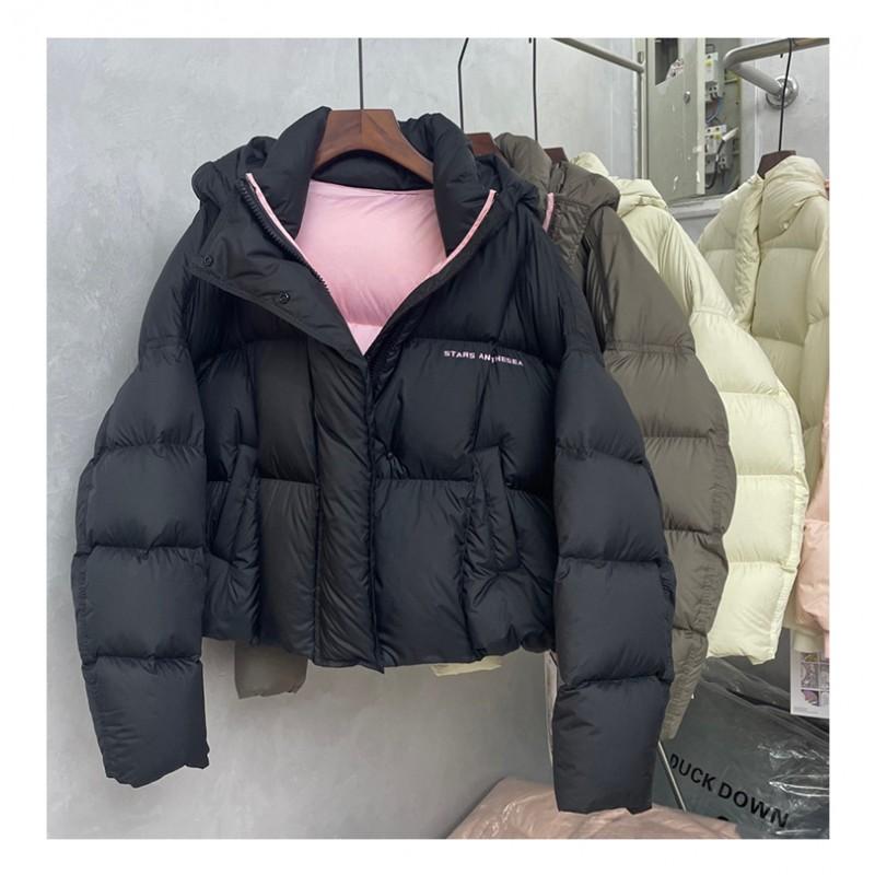 2026 Winter Womens Hooded Puffer Coat Casual Thick Warm Cotton Jacket Design Outerwear