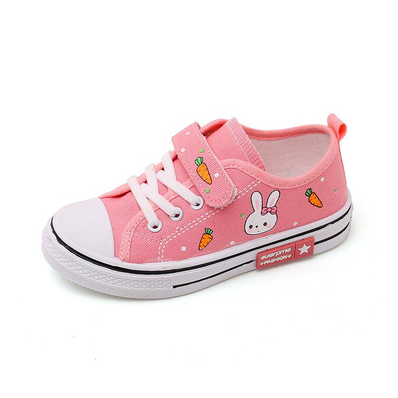 Cute Cartoon Low Top Breathable Casual Canvas Sneakers For Boys And Girls