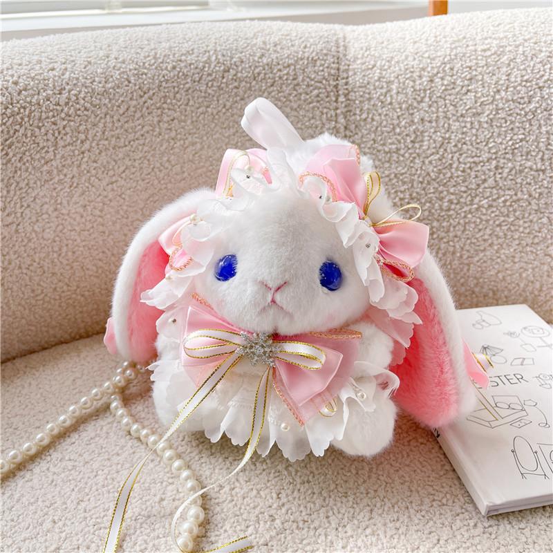 Japanese Cartoon Rabbit Bag Plush Bag Pendant Doll Girl Toy Messenger Bag Handbag Rabbit Doll