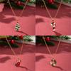 Cute Christmas Theme Necklaces Santa Claus Christmas Tree Metal Pendant Necklaces Women Xmas Party Jewelry Gifts