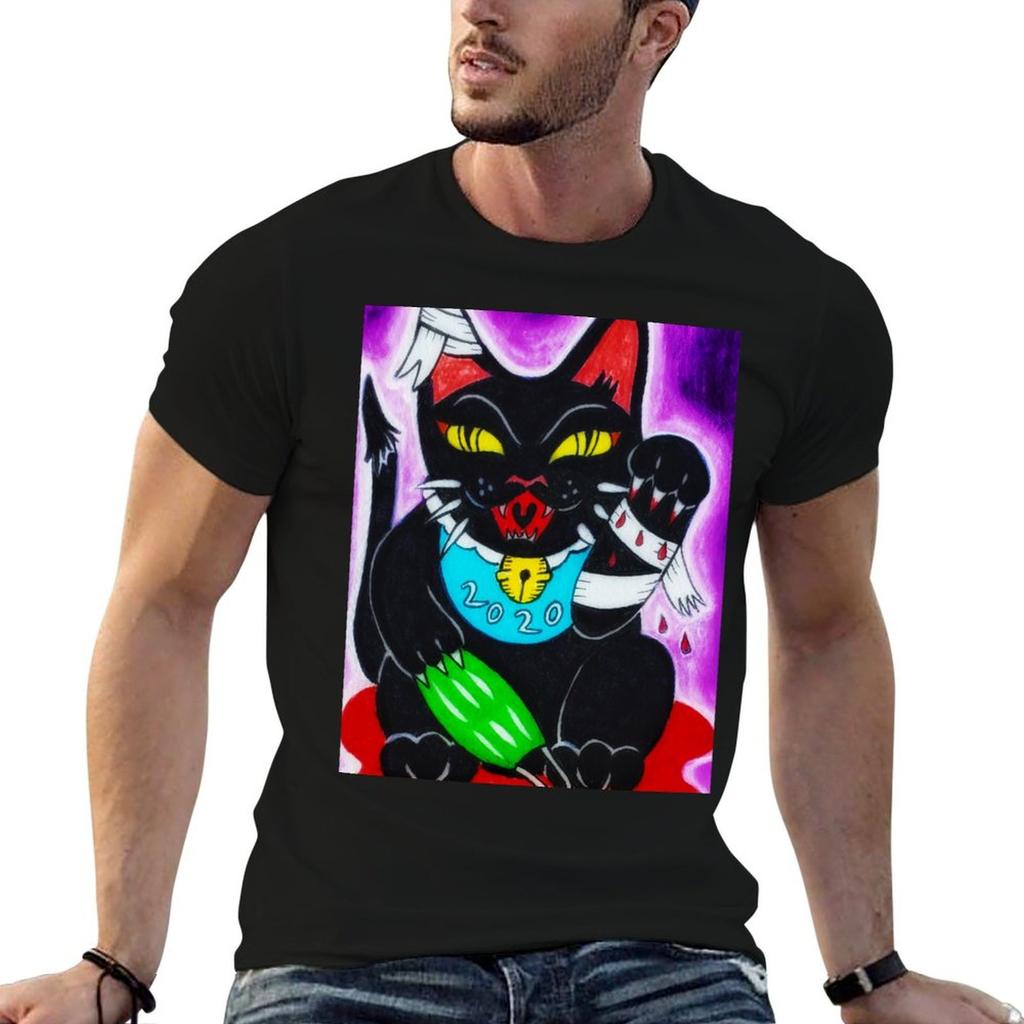 Bad Luck Cat TShirt Independence Day Short Sleeve TShirt