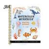 Nature Animal And Landmark Theme Watercolor Coloring Book, Clean Bright Patterns Design, Thick Educational Drawing Gift for Kids Paper Multi-theme