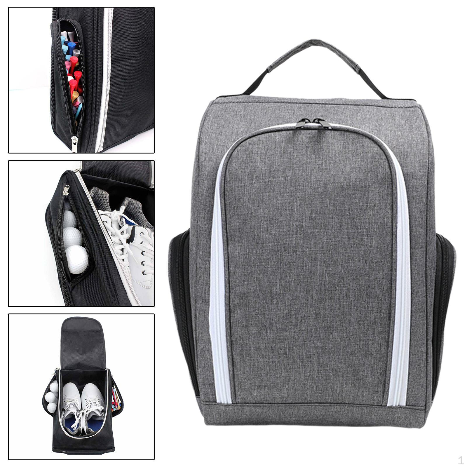 

Golf Shoe Bag Pouch for Travel Portable Organizer Breathable Zippered Carrier with Double