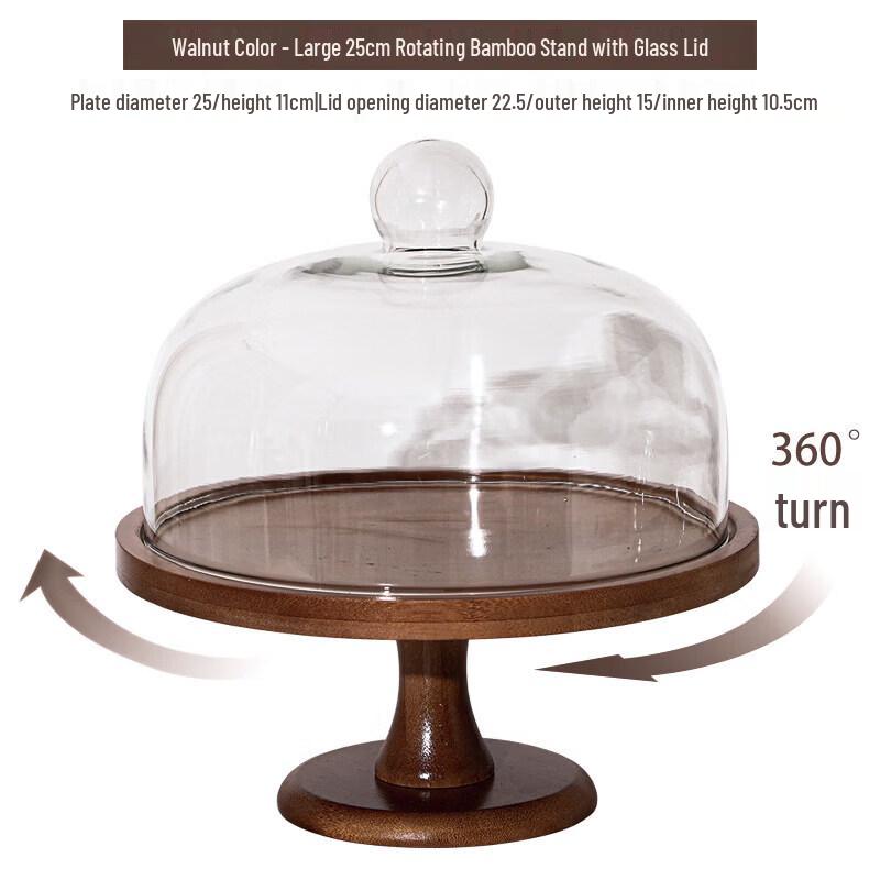 Jingzhouyuan New Chinese Style Bamboo Cake Stand & Display Tray