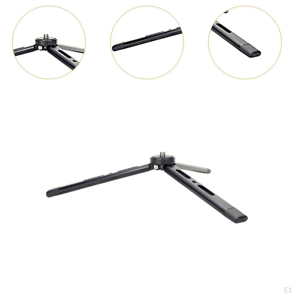 Desktop Stand Tripod Camera Aluminum Alloy Lightweight Black Support Equipment