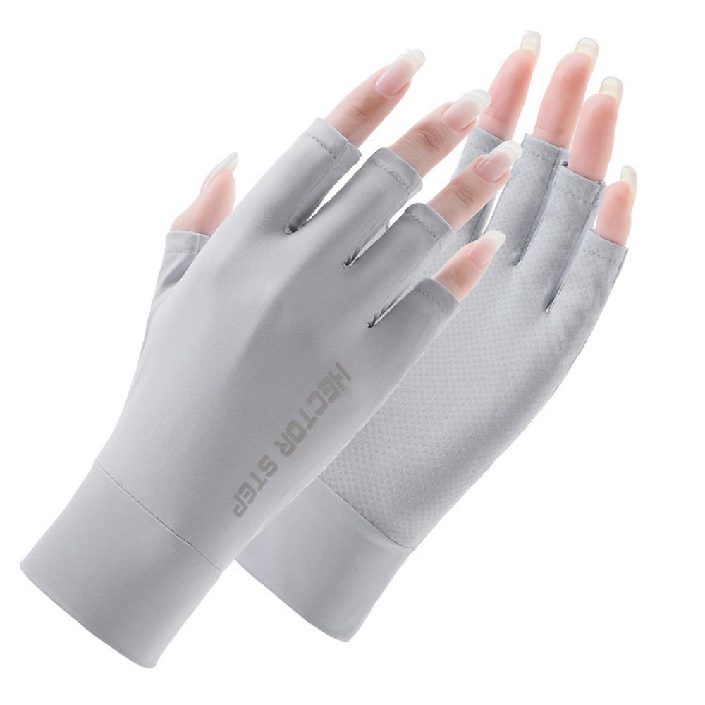 

Summer ice silk sunscreen gloves M сірий колір