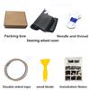 For Cadillac CTS STS 2008-2013 DIY Wooden Leather Braid Car Steering Wheel Cover Accessory