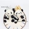 Adorable Panda Zirconia Necklace & Bow Keyring: Perfect Holiday Gift and Phone Bag Pendant