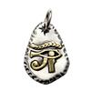 [World Accessories Carmelo] Eye of Horus Pendant, Egyptian Style, Men's & Women's, Sterling Silver 925 Pendant Top