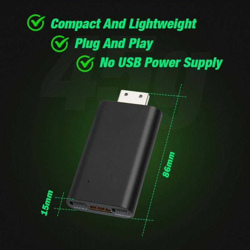 Videospiel-Adapter für Konsolen-Spiel-Adapter 16:9/4:3 Austausch RGBS VGA zu HDTV Konverter Gaming Zubehör