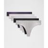 Invisiwear Mid Rise Thong Underwear  5 Pack Black Dove Grey Faint Lavender Atmospheric Purple Flower Dot Light Vapor Atmospheric Purple