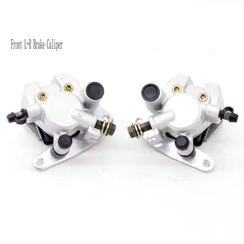 A28G-2Pc Motorcycle ATV Front L+R Brake Caliper For  ATV Quad Banshee Kodiak Grizzly YFM350 YFM400 YFM450 Raptor YFM660