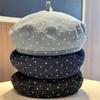 Polka Dot Beret Hat Vintage Style Painter Cap Fashion Cloud Hat  Daily