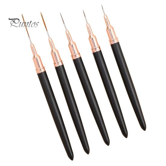 5 tk küünekunsti pliiatsid Tugevad, pika elueaga, õrna disainiga peene joonega joonistuspintsel kauni küünekujunduse jaoks