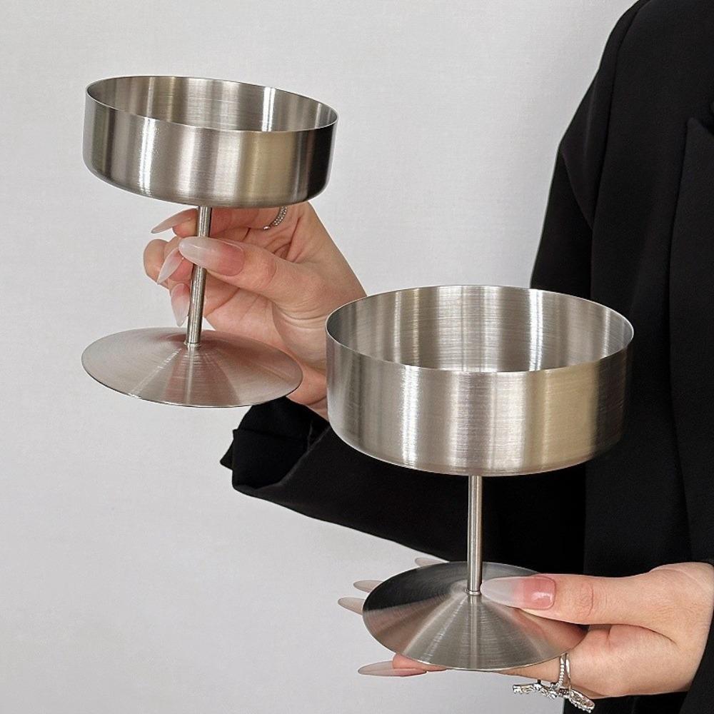 304 Stainless Steel Dessert Serving Cup Reusable Pudding Cup  Bars Parties