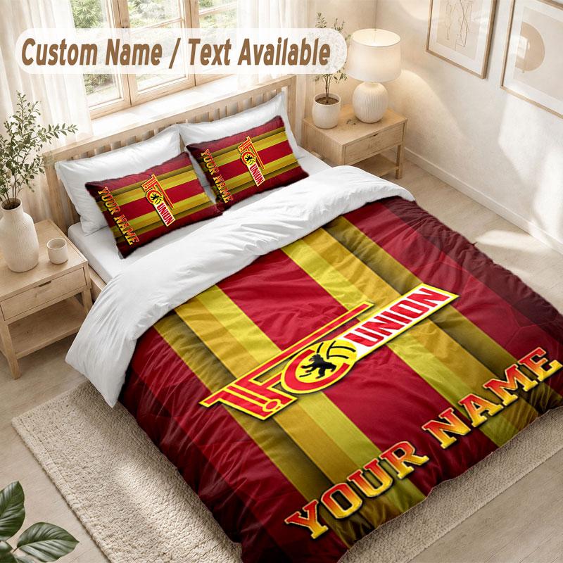 Custom Name Bedding Set 3 PiecesUnion Berlin FC Print Duvet Cover + 2 Pillowcases Soft Bed Decor