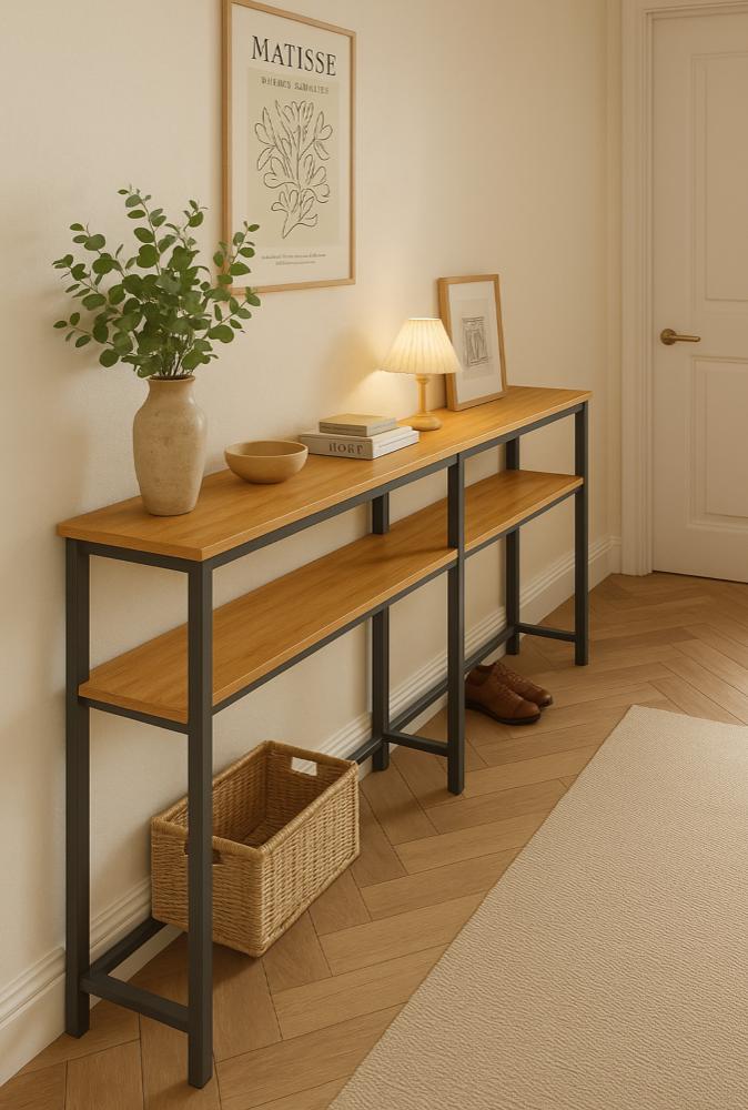CONSOLA ESTANTERÍA LOFT DETRÁS DEL SOFÁ MESA AUXILIAR ESTANTE PARA SALÓN 80x20x102 [CONSOLA1]