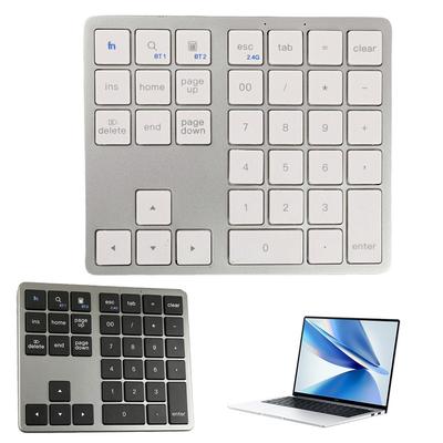 2.4G Bluetooth-Compatible Wireless Numpad USB Rechargeable 35 Keys Numeric Keypad Ultra-thin Numpad Keyboard for MacBook Pro/Air