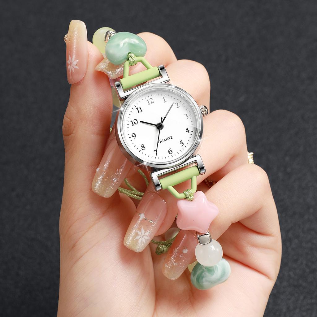 Xiaomi Fashion Arabic Dial Women Quartz Watch Sweet Star Beads Bracelet Strap Ladies Dress Wristwatches Relogio Feminino (Without Box)