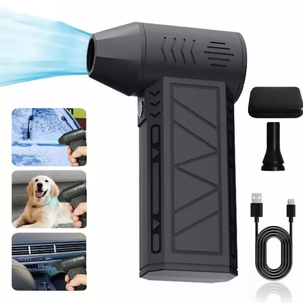 130000RPM Brushless Mini Air Blower Electric Air Duster 3 Gear Turbo Violent Blower Rechargeable with Light Car Cleaning