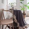 Farmhouse Ruffle Tablecloth Washable Cotton Round Tablecloths Rustic Circle Table Cover for Wedding Party Birthday Kitchen Decor