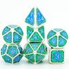Cusdie Galaxy Metal D&D Dice 7Pcs High-quality D4 D6 D8 D10 D% D12 D20 Polyhedral Dice Set for Pathfinder Role Playing Game