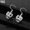 925 Sterling Silver Openwork Crown Pendant Earrings Set With AAA Zircon - Fashion Gift Jewelry