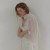 EMBROIDERED LACE SCARF (IVORY)