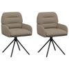 vidaXL Swivel Dining Chairs 2 Pcs Faux Leather