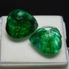 Heart Cut Pair Natural Emerald 18.56 Carat CERTIFIED Colombian Loose Gemstone