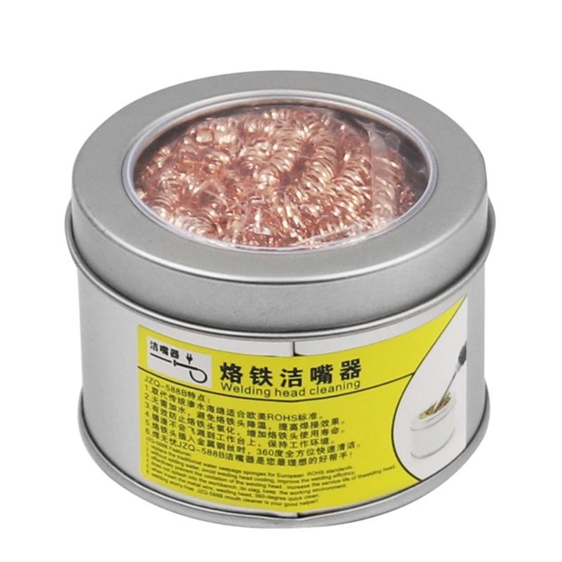 

Soldering Iron Tip Cleaner Solder Tip Cleaner Welding Tip Cleaner Soldering Coiled Copper Sponges Electronics Repair Kit 1