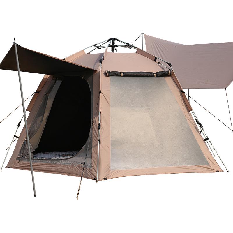 Portable Automatic Quick-Open Tent with Sun Protection and Vestibule for Camping or Parks