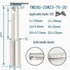 Deep Hole Internal Thread Milling Cutter with Coolant, Imperial/Metric Shank, US 11UI/16UI