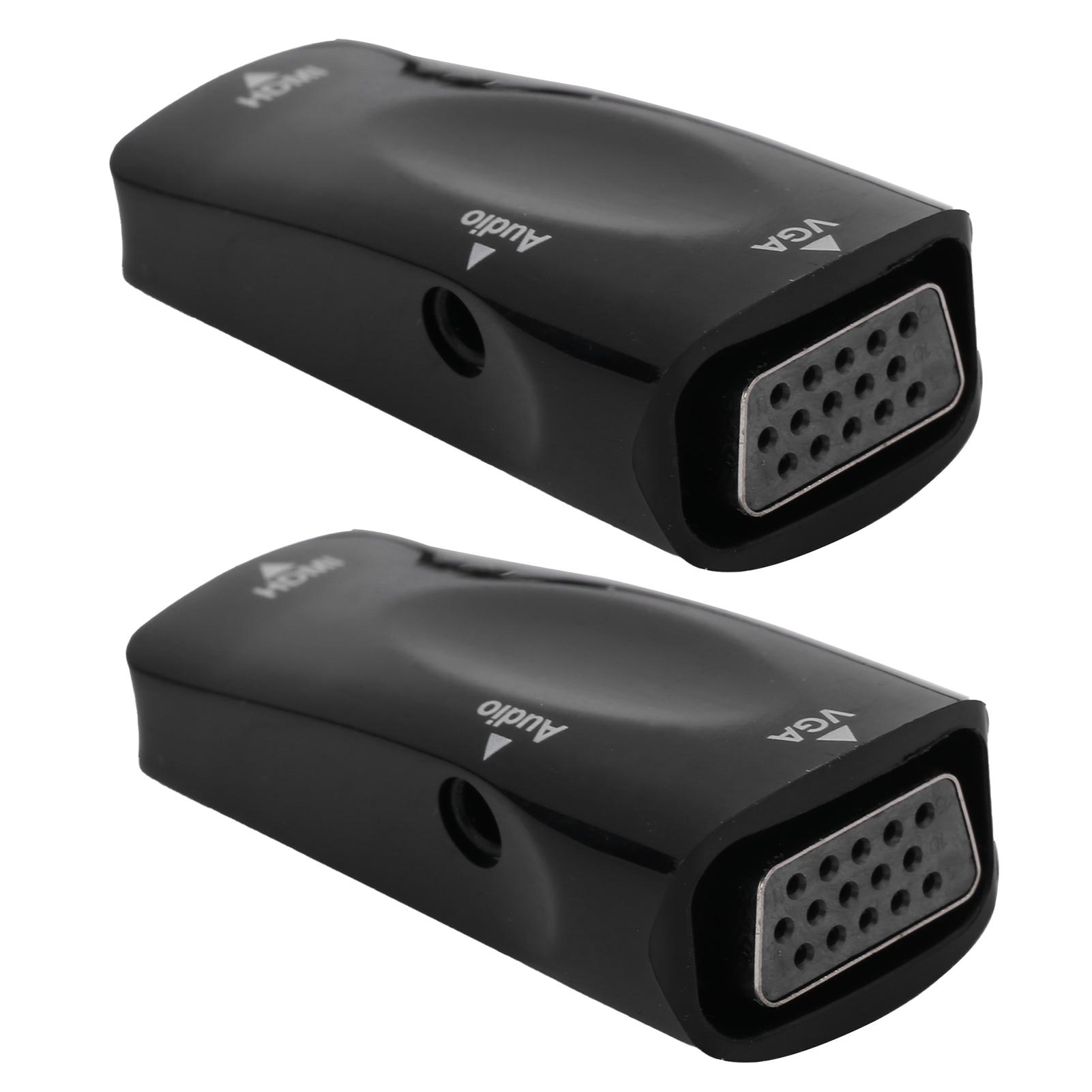 

2шт 1080P Видео Конвертер HDMI Female в VGA Female с 3,5 мм выходным кабелем для ноутбука