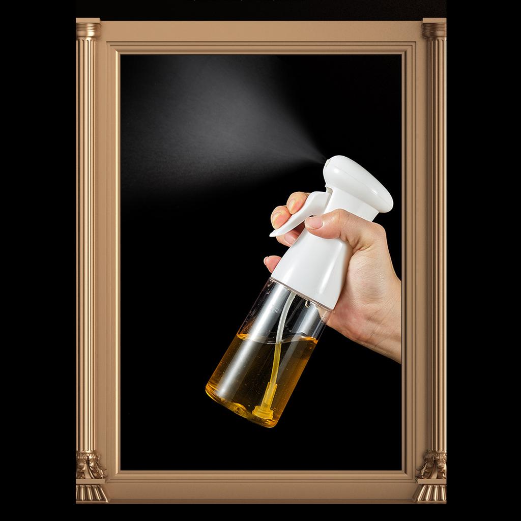 Cooking Oil Sprayer PP PET BBQ Spray Bottle Oil Sprayers Mister for Mixing Salad 200ml(White Plastic (in Bag) )